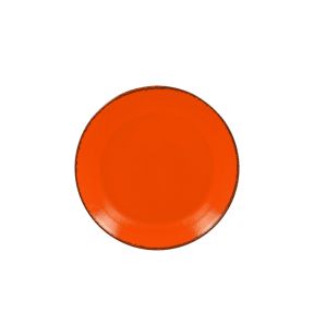 Assiette plate rond orange porcelaine vitrifiée Ø 26,7 cm Fire Rak