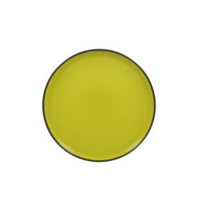 Assiette plate rond vert porcelaine vitrifiée Ø 22,7 cm Fire Rak