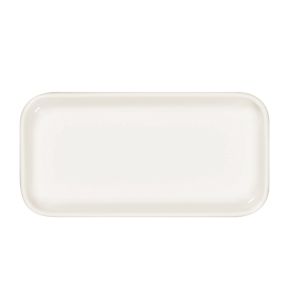 Plat bord rechthoekig wit porselein x8 Fractal Rak