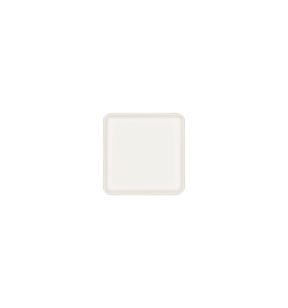 Assiette plate carré blanc porcelaine 16x16 cm Fractal Rak