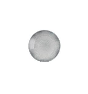 Assiette plate organique bleu porcelaine vitrifiée Ø 16 cm Flux Grey Dudson