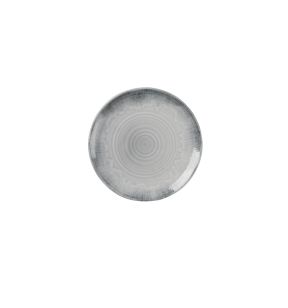 Assiette plate organique bleu porcelaine vitrifiée Ø 23 cm Flux Grey Dudson
