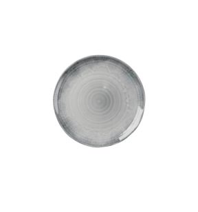 Assiette plate organique bleu porcelaine vitrifiée Ø 27 cm Flux Grey Dudson
