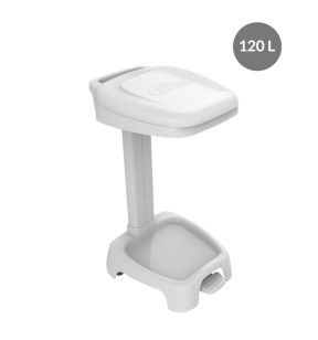 Steun vuilniszak plastic 120 L wit Gilac