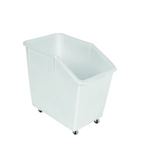 Ingrediëntenbak op wieltjes plastic wit xx62.5 80 L Zonder deksel With wheels Gilac