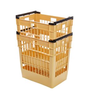 Broodmand Zonder deksel beige plastic xx71.5 150 L geperforeerde bodem geperforeerde wanden Gilac