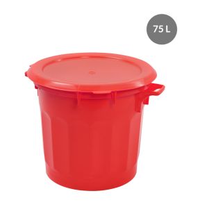 Vuilnisbak plastic 75 L rood Gilac