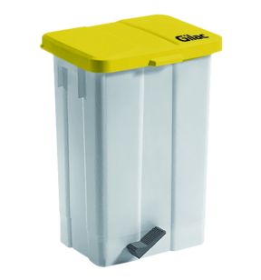 Pedaalemmer plastic 50 L wit Gilac