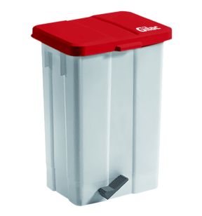 Pedaalemmer plastic 50 L wit Gilac
