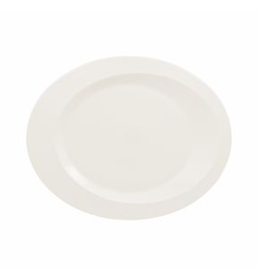 Plat bord ovaal ivoorkleurig verglaasd x27.3 Giro Rak
