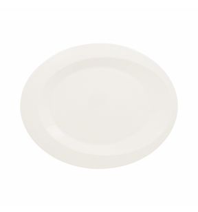 Plat ovale ivoire porcelaine vitrifiée 36,2 cm Giro Rak