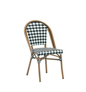 Chaise d''extérieur noir 89x48x59 cm Giverny Flexmob