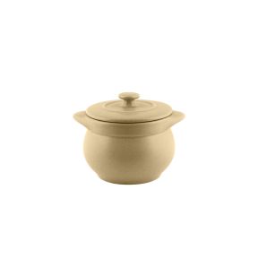 Soupière avec couvercle beige porcelaine vitrifiée Ø 10,8 cm Genesis Rak