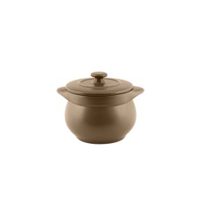 Soupière avec couvercle marron porcelaine vitrifiée Ø 10,8 cm Genesis Rak