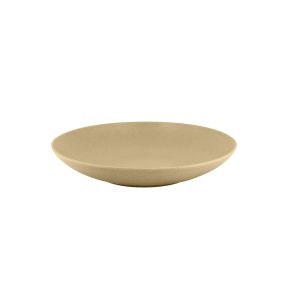 Diep randloos bord rond beige verglaasd Ø 22.2 Genesis Rak