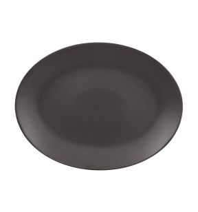 Plat ovale brun porcelaine vitrifiée 36 cm Genesis Rak