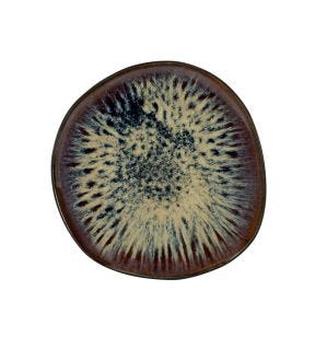 Assiette à dessert irrégulier vert grès émaillé Ø 21 cm Gao Medard De Noblat