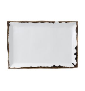 Assiette plate rectangulaire blanc porcelaine vitrifiée 28,5x18,7 cm Harvest Dudson