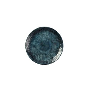 Assiette coupe plate rond bleu porcelaine vitrifiée Ø 21 cm Chroma Churchill