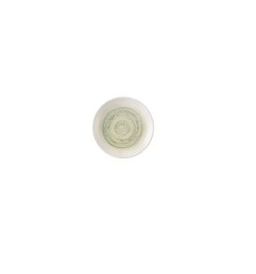 Assiette coupe plate rond vert porcelaine vitrifiée Ø 16,5 cm Elements Churchill