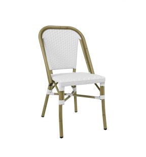 Chaise d''extérieur blanc 86x46x58 cm Hortensia Flexmob