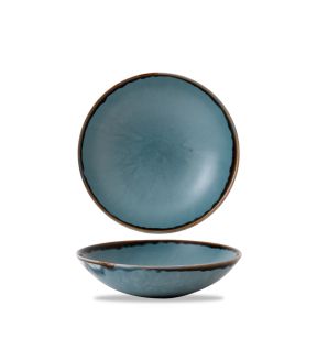 Assiette creuse rond bleu porcelaine vitrifiée Ø 27,8 cm Harvest Dudson