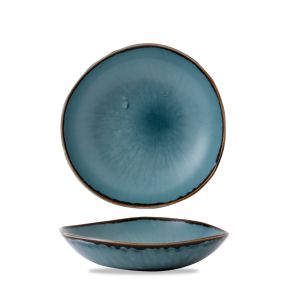 Assiette creuse rond bleu porcelaine vitrifiée Ø 26,4 cm Harvest Dudson