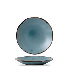Assiette creuse rond bleu porcelaine vitrifiée Ø 25,6 cm Harvest Dudson