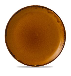 Assiette coupe plate rond marron porcelaine vitrifiée Ø 28,8 cm Harvest Dudson