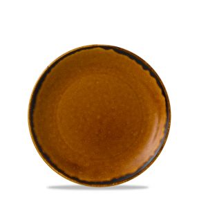 Assiette coupe plate rond marron porcelaine vitrifiée Ø 16,5 cm Harvest Dudson