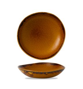 Assiette creuse rond marron porcelaine vitrifiée Ø 26,4 cm Harvest Dudson