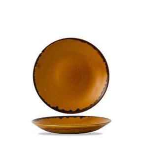 Assiette creuse rond marron porcelaine vitrifiée Ø 25,6 cm Harvest Dudson