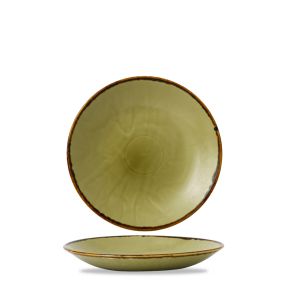 Diep bord rond groen verglaasd Ø 25.6 Harvest Dudson