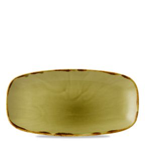Plat bord rechthoekig groen verglaasd x18.9 Harvest Dudson