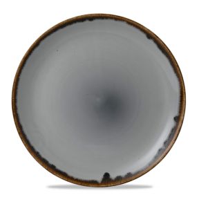 Assiette coupe plate rond gris porcelaine vitrifiée Ø 28,8 cm Harvest Dudson