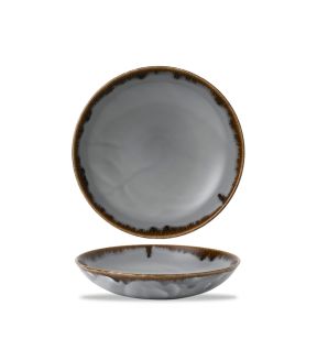Assiette coupe creuse rond gris porcelaine vitrifiée Ø 18,2 cm Harvest Dudson