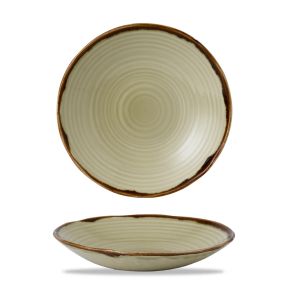 Assiette creuse organique beige porcelaine vitrifiée Ø 28 cm Harvest Dudson