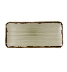 Plat bord met rand organic beige verglaasd x16 Harvest Dudson