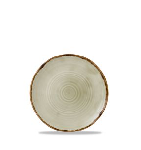 Plat bord met rand organic beige verglaasd Ø 23 Harvest Dudson