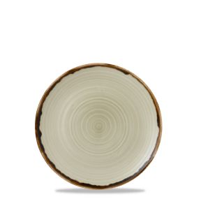 Plat bord met rand organic beige verglaasd Ø 27 Harvest Dudson