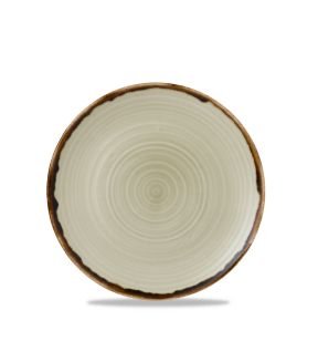 Plat bord met rand organic beige verglaasd Ø 29 Harvest Dudson