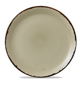 Plat bord met rand rond beige verglaasd Ø 28.8 Harvest Dudson
