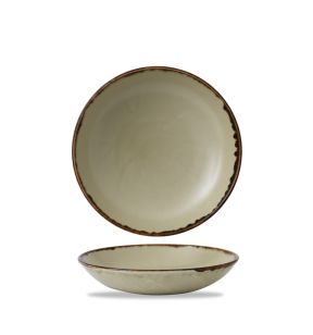 Assiette coupe creuse rond beige porcelaine vitrifiée Ø 24,8 cm Harvest Dudson