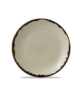 Plat bord met rand rond beige verglaasd Ø 16.5 Harvest Dudson