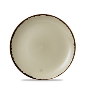 Plat bord met rand rond beige verglaasd Ø 21.7 Harvest Dudson