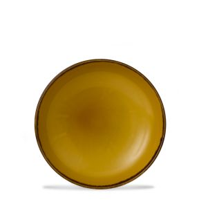 Diep randloos bord rond geel verglaasd Ø 18.2 Harvest Dudson