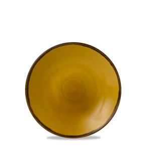 Diep randloos bord rond Mustard verglaasd Ø 25.6 Harvest Dudson