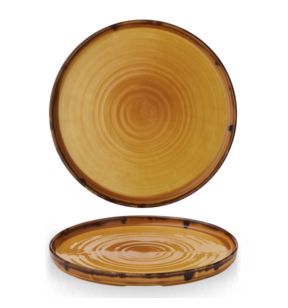 Assiette bord droit rond jaune porcelaine vitrifiée Ø 26 cm Harvest Dudson
