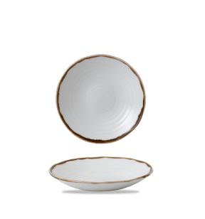 Assiette creuse organique blanc porcelaine vitrifiée Ø 14,2 cm Harvest Dudson