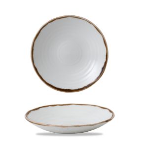 Assiette creuse organique blanc porcelaine vitrifiée Ø 25 cm Harvest Dudson